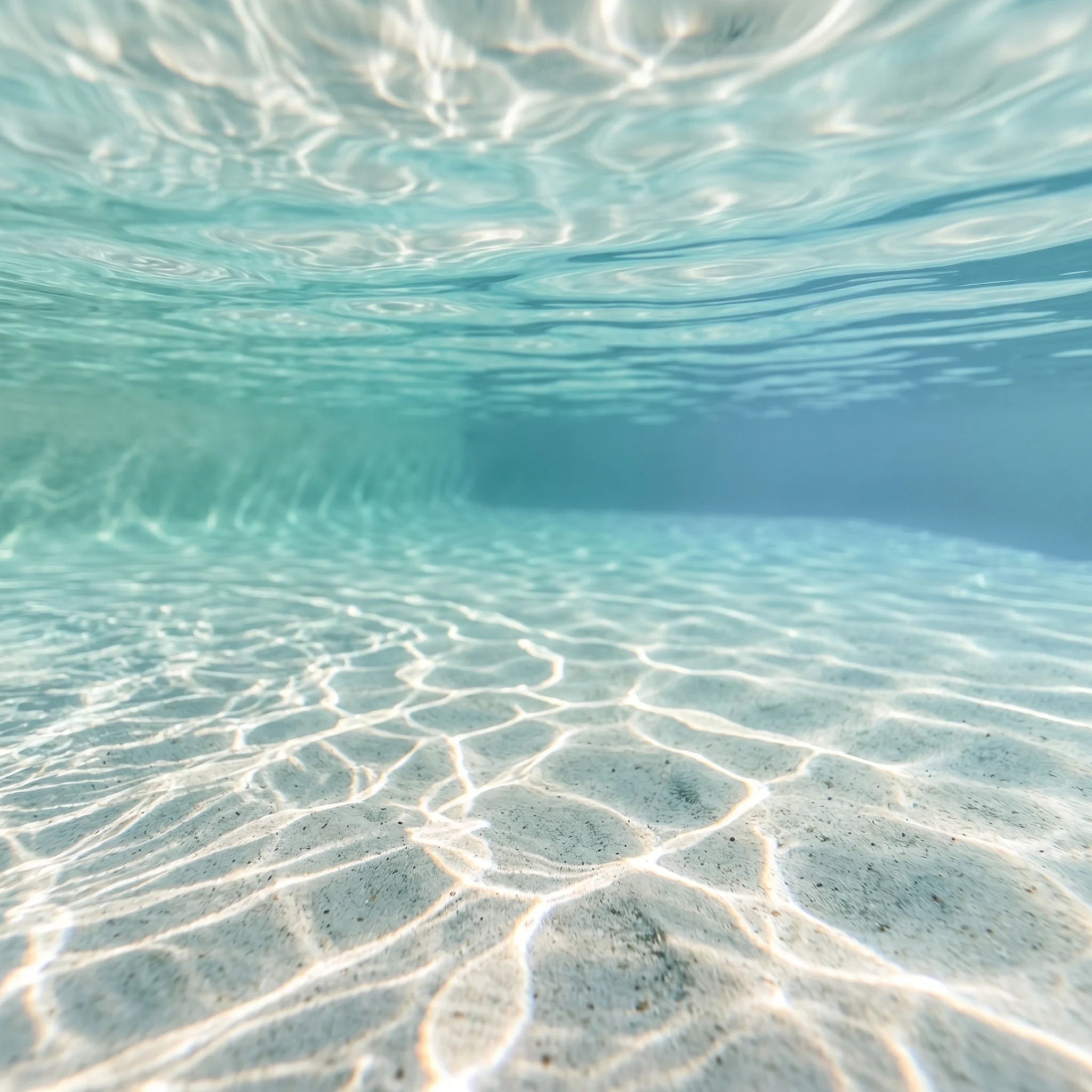 Light moving across the floor of a pool