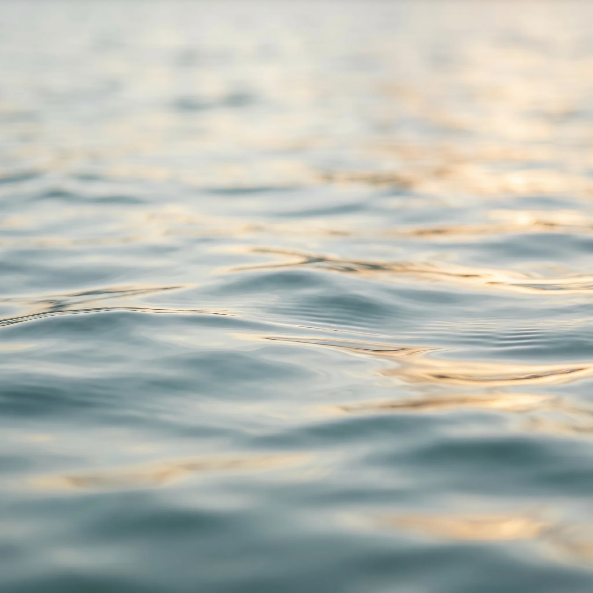 Light moving across water